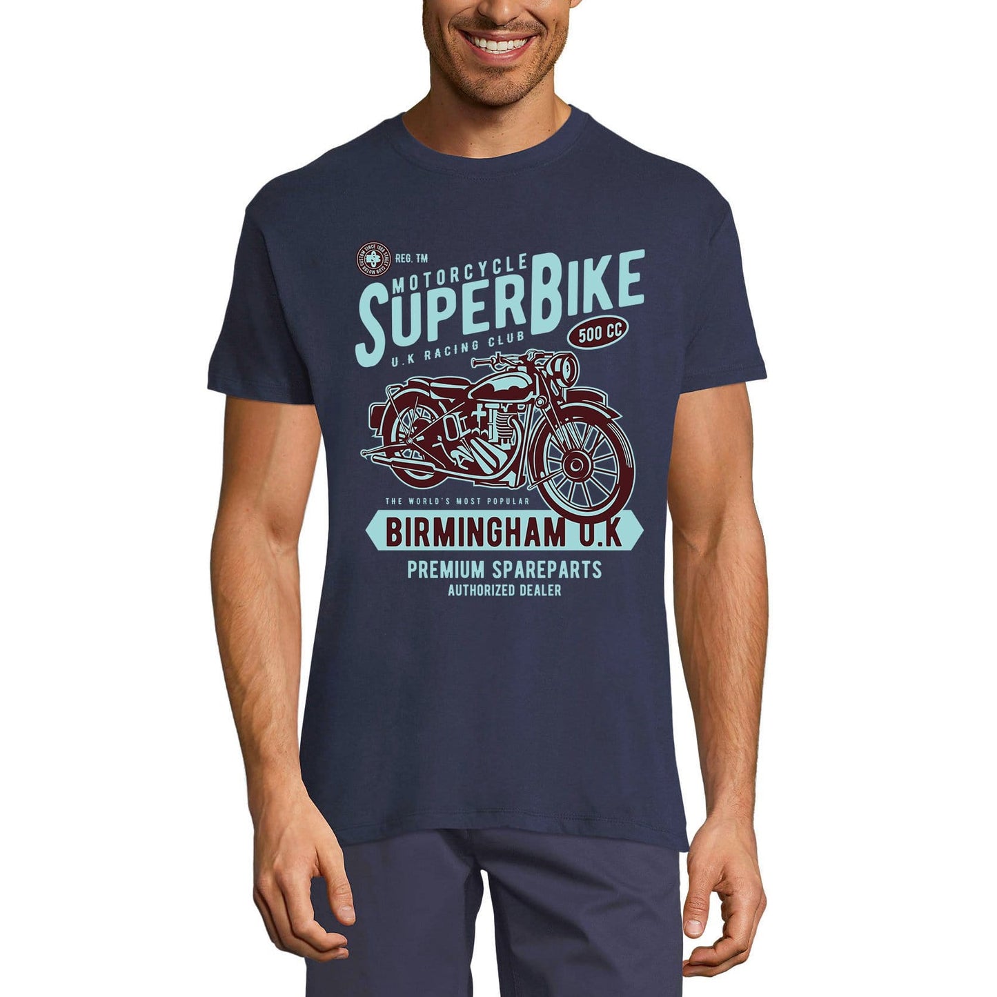 ULTRABASIC Herren Grafik-T-Shirt Motorrad Super Bike – Premium-Ersatzteile