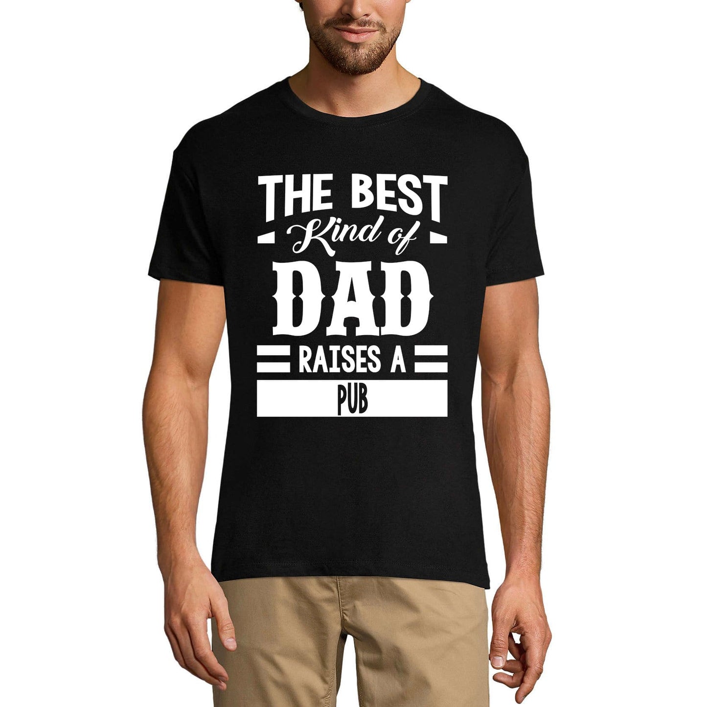 ULTRABASIC Herren-Grafik-T-Shirt „Dad Raises a Pub“.