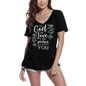 ULTRABASIC Damen-T-Shirt „The God of Love and Peace Will Be With You“ – kurzärmeliges T-Shirt