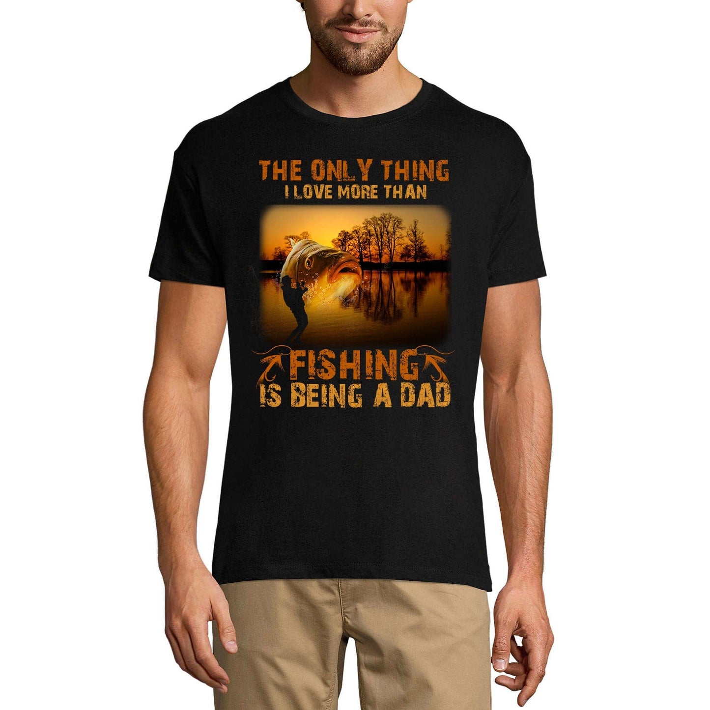 ULTRABASIC Men's T-Shirt Only Thing I Love More than Fishing is being a Dad - Fisherman Father Tee Shirt