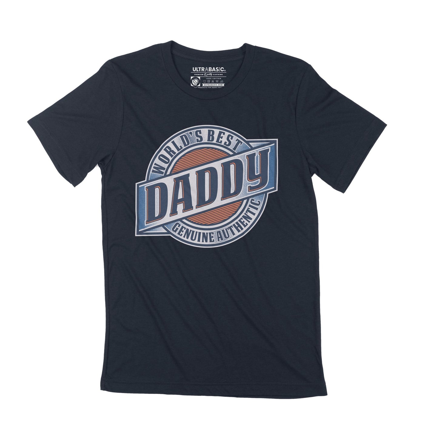 ULTRABASIC Men's T-Shirt World Best Daddy Father's Day Vintage Casual Fabulous Gift