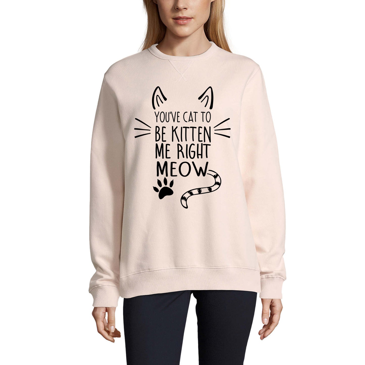 ULTRABASIC Damen-Sweatshirt You've Cat To Be Kitten Me Right Meow – Katzenpfote
