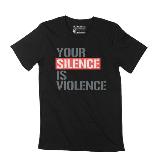Unisex Adult T-Shirt Your Silence is Violence Black Lives Matter BLM Shirt