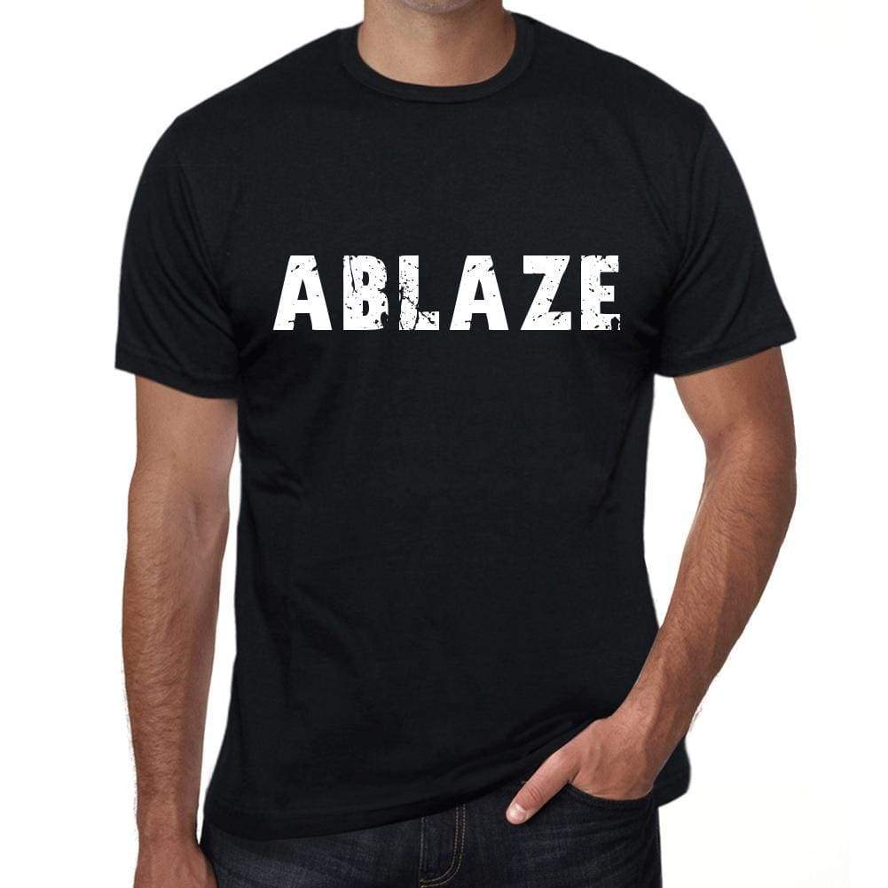 Ablaze Mens Vintage T Shirt Black Birthday Gift 00554 - Black / Xs - Casual