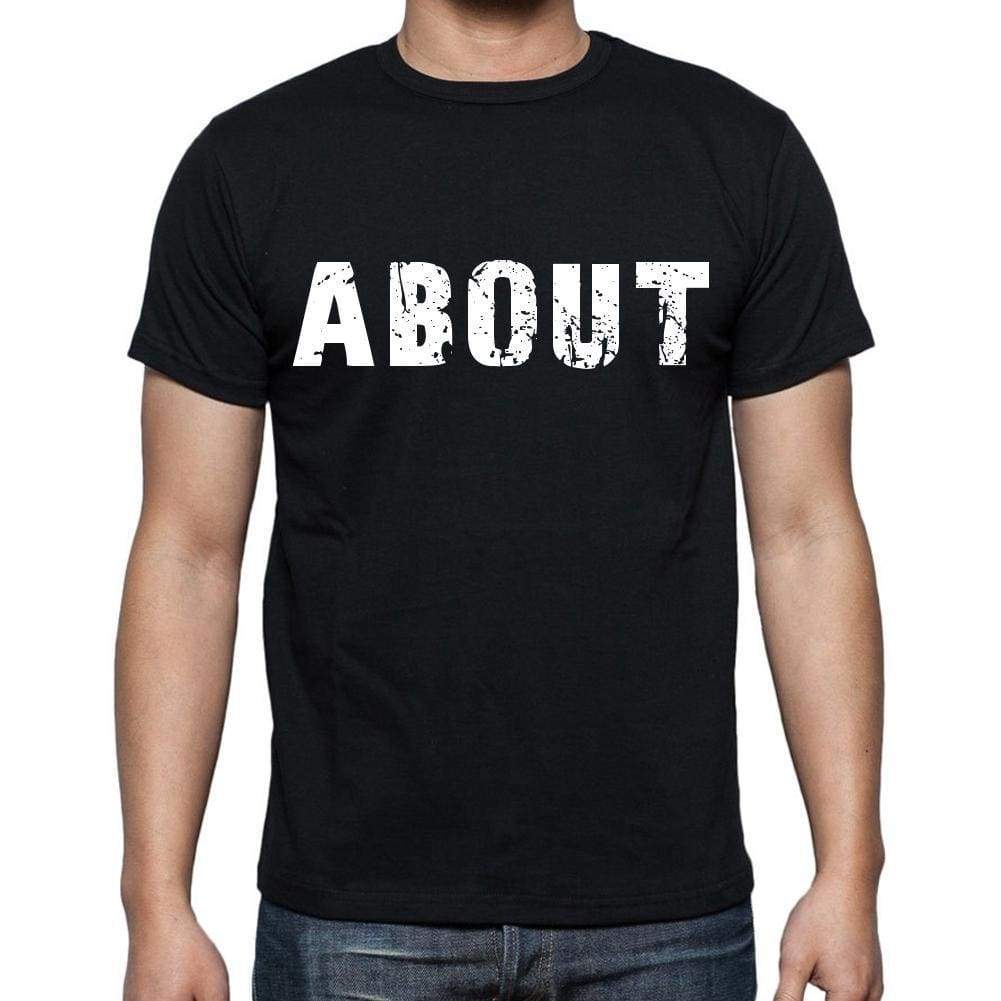 About White Letters Mens Short Sleeve Round Neck T-Shirt 00007