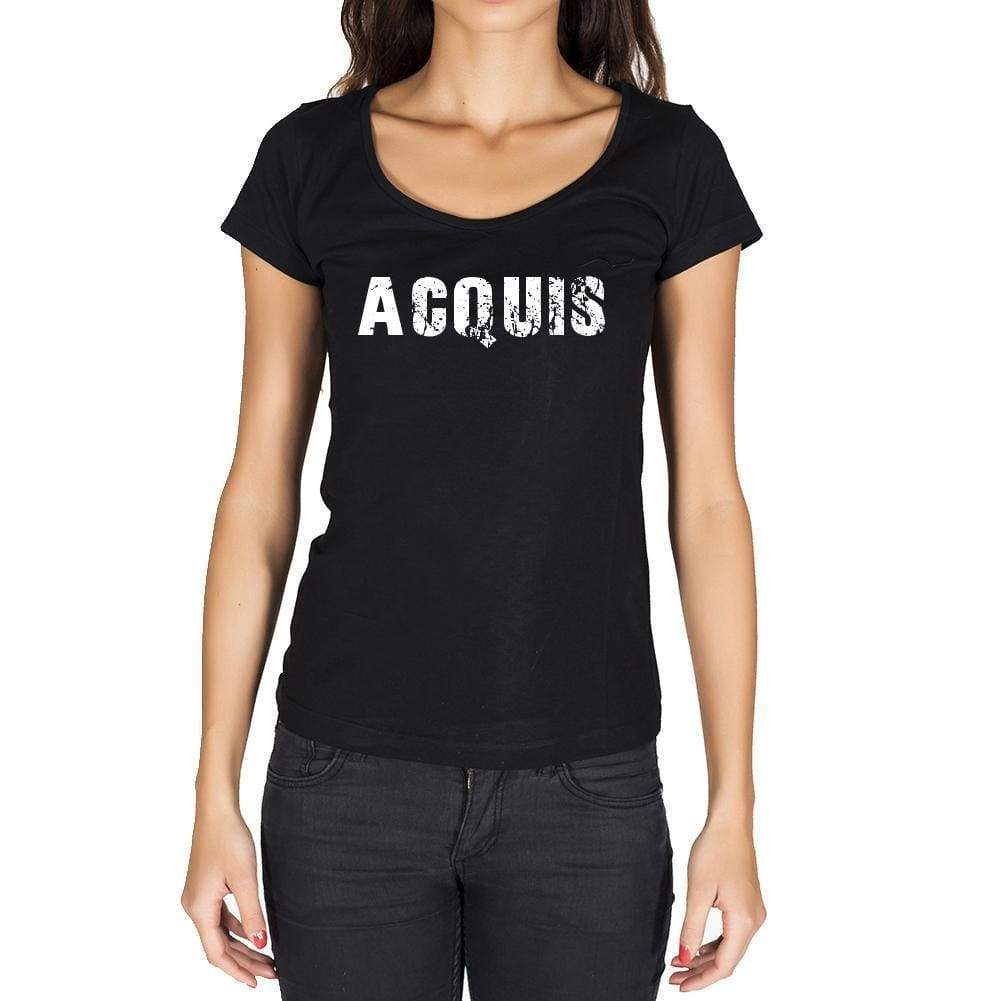 Acquis French Dictionary Womens Short Sleeve Round Neck T-Shirt 00010 - Casual
