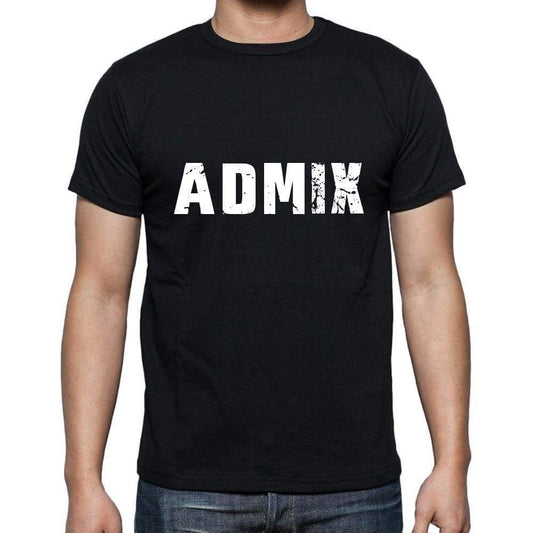 Admix Mens Short Sleeve Round Neck T-Shirt 5 Letters Black Word 00006 - Casual