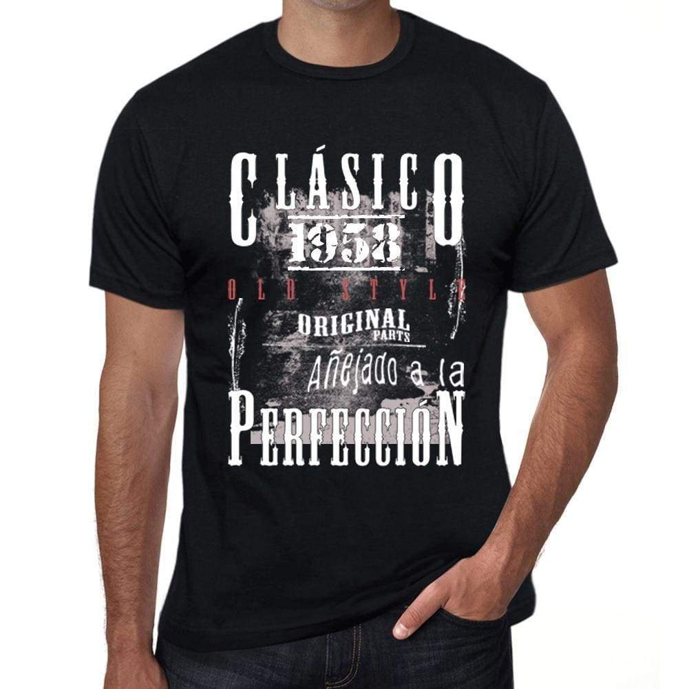 Aged To Perfection, Spanish, 1958, Black, Men's Short Sleeve Round Neck T-shirt, gift t-shirt 00359 - Ultrabasic