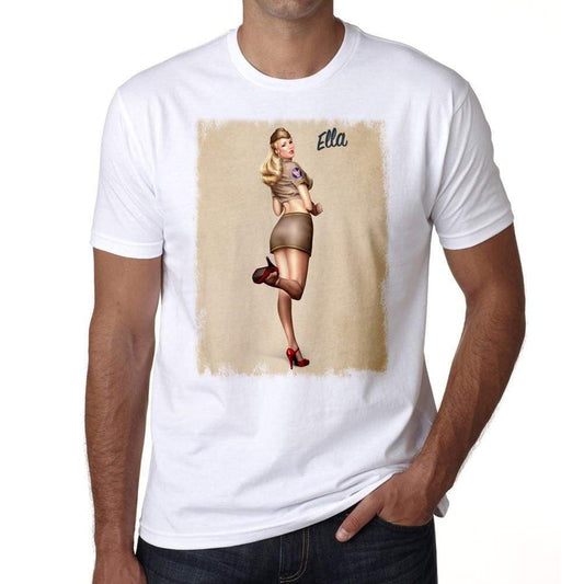 Air Force Pin Up Mens White Tee 100% Cotton 00211