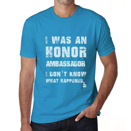 Ambassador What Happened Blue Mens Short Sleeve Round Neck T-Shirt Gift T-Shirt 00322 - Blue / S - Casual