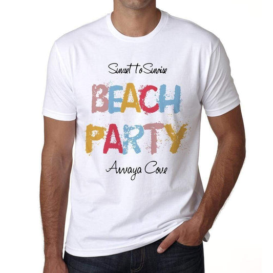 Anvaya Cove Beach Party White Mens Short Sleeve Round Neck T-Shirt 00279 - White / S - Casual