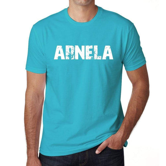 Arnela Mens Short Sleeve Round Neck T-Shirt - Blue / S - Casual
