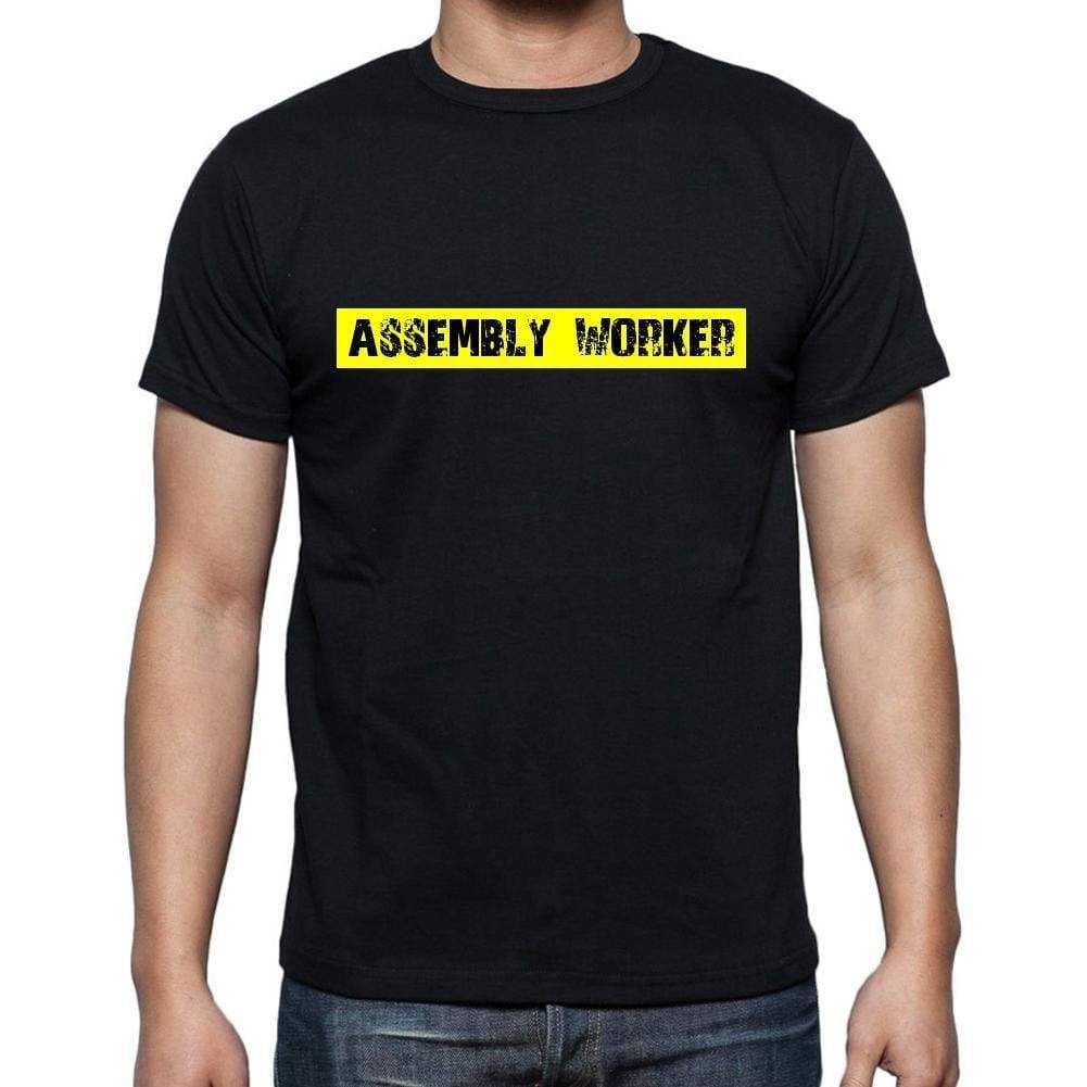 Assembly Worker T Shirt Mens T-Shirt Occupation S Size Black Cotton - T-Shirt
