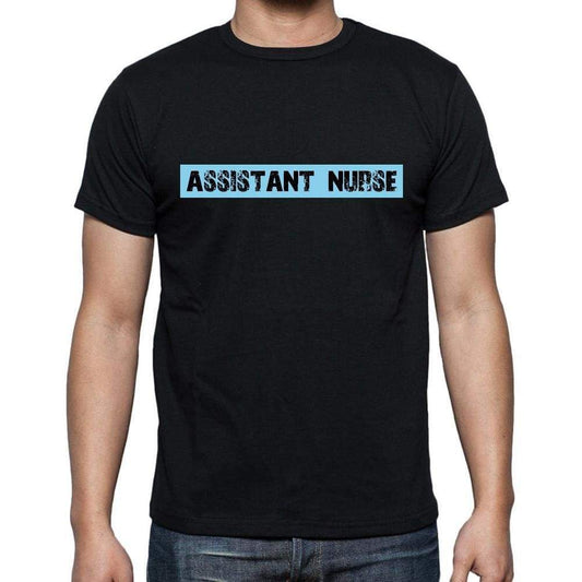 Assistant Nurse T Shirt Mens T-Shirt Occupation S Size Black Cotton - T-Shirt