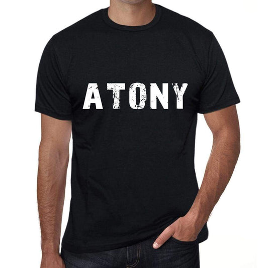 Atony Mens Retro T Shirt Black Birthday Gift 00553 - Black / Xs - Casual