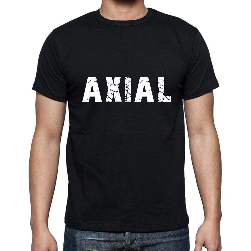 Axial Mens Short Sleeve Round Neck T-Shirt 5 Letters Black Word 00006 - Casual