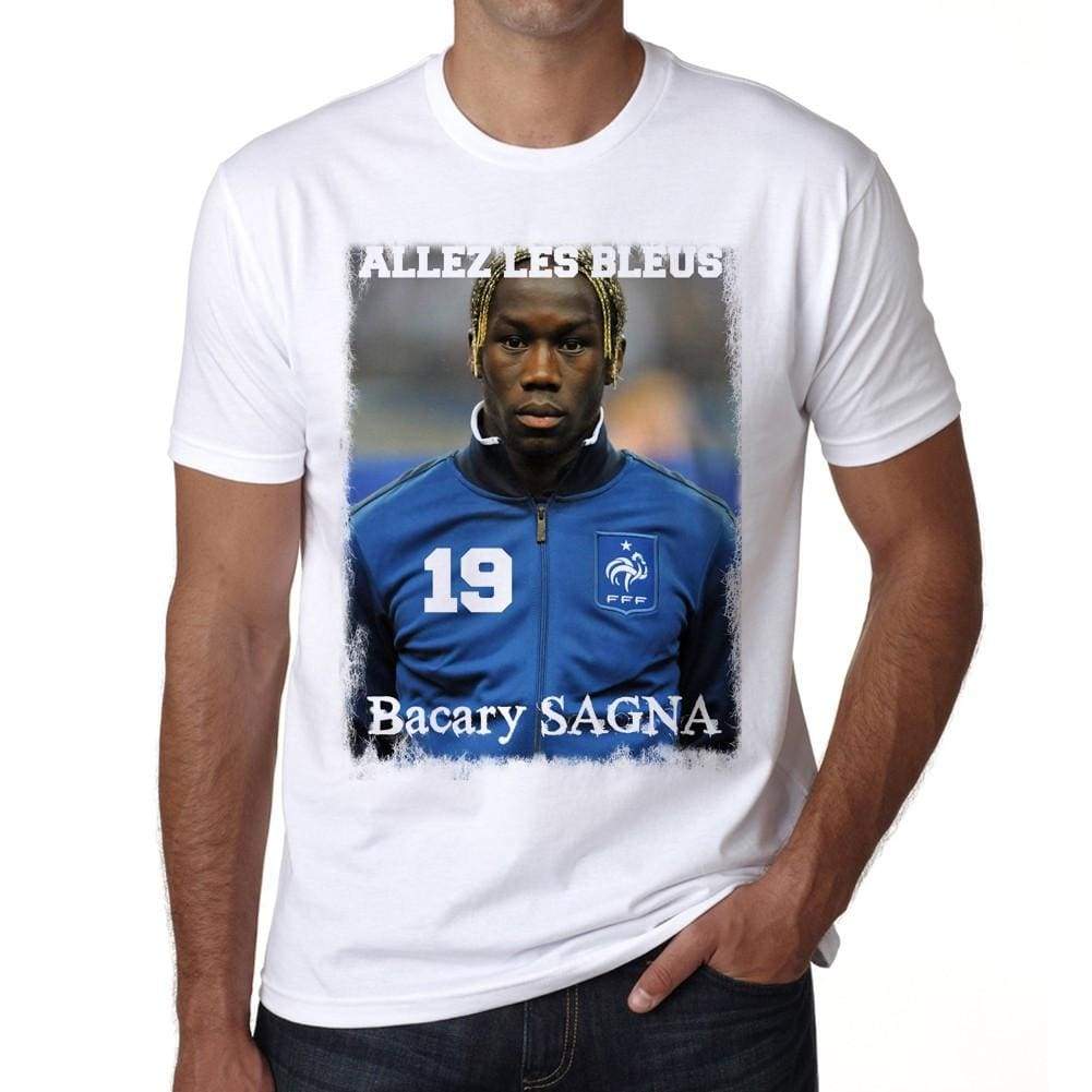 Bacary Sagna France Les Bleus T-Shirt Euro 2016 Tshirt Mens White Tee 100% Cotton 00184