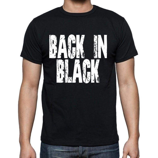 Back In Black Mens Short Sleeve Round Neck T-Shirt Black T-Shirt En