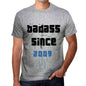 Badass Since 2009 Men's T-shirt Grey Birthday Gift 00430 - Ultrabasic
