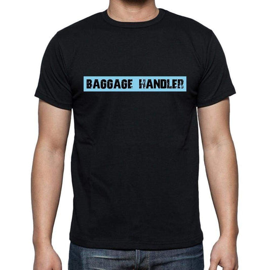 Baggage Handler T Shirt Mens T-Shirt Occupation S Size Black Cotton - T-Shirt