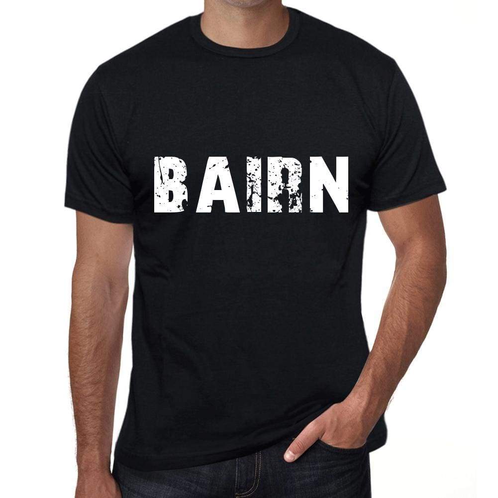Bairn Mens Retro T Shirt Black Birthday Gift 00553 - Black / Xs - Casual