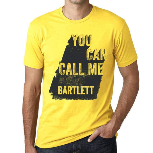 Bartlett You Can Call Me Bartlett Mens T Shirt Yellow Birthday Gift 00537 - Yellow / Xs - Casual