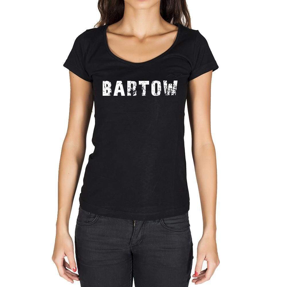 Bartow German Cities Black Womens Short Sleeve Round Neck T-Shirt 00002 - Casual