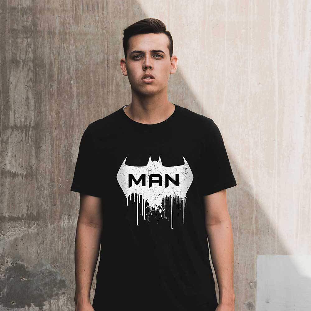 Bat Man Mens Tee Shirt Graphic T Shirt