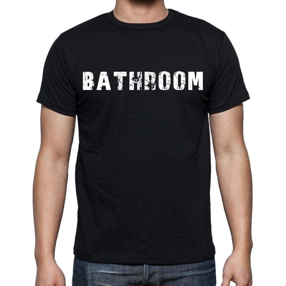 Bathroom White Letters Mens Short Sleeve Round Neck T-Shirt 00007