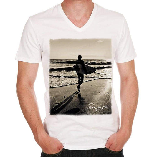 Beach Surfer Sunrise H Mens T-Shirt