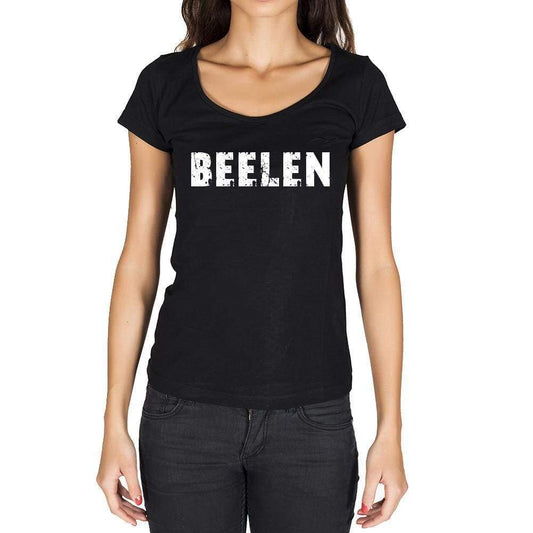 Beelen German Cities Black Womens Short Sleeve Round Neck T-Shirt 00002 - Casual