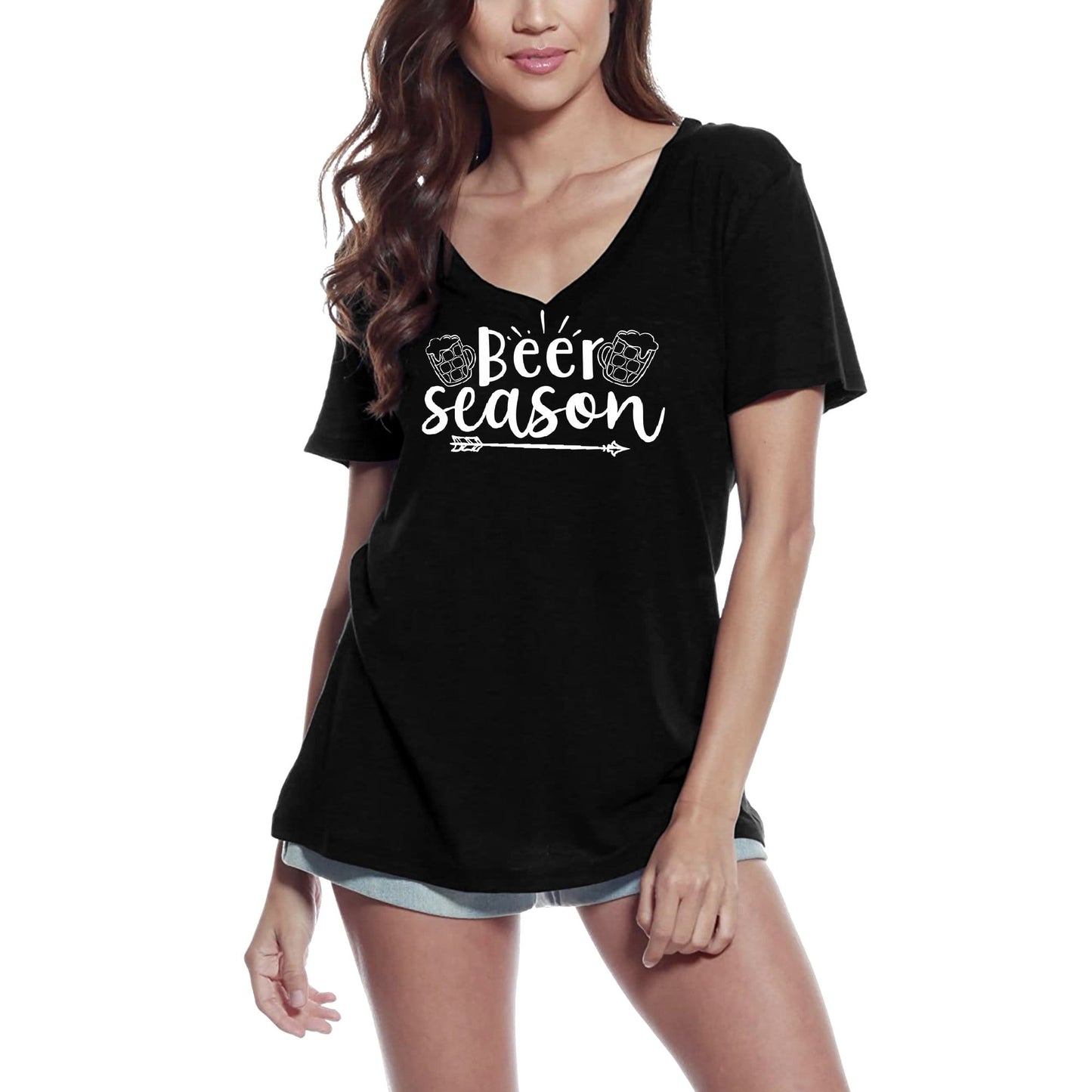 ULTRABASIC Women's T-Shirt Beer Season - Funny Short Sleeve Tee Shirt