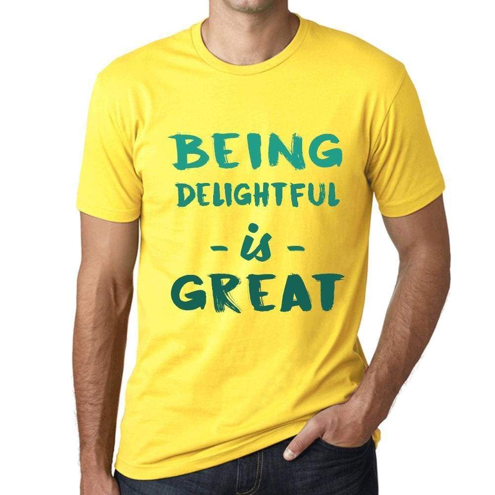 Being Delightful Is Great Mens T-Shirt Yellow Birthday Gift 00378 - Yellow / Xs - Casual
