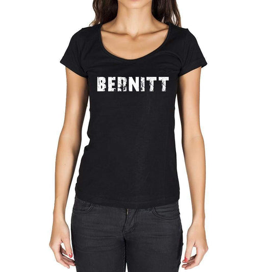 Bernitt German Cities Black Womens Short Sleeve Round Neck T-Shirt 00002 - Casual