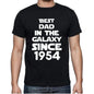 Best Dad 1954 Best Dad Mens T Shirt Black Birthday Gift 00112 - Black / Xs - Casual