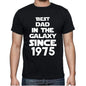 Best Dad 1975 Best Dad Mens T Shirt Black Birthday Gift 00112 - Black / Xs - Casual