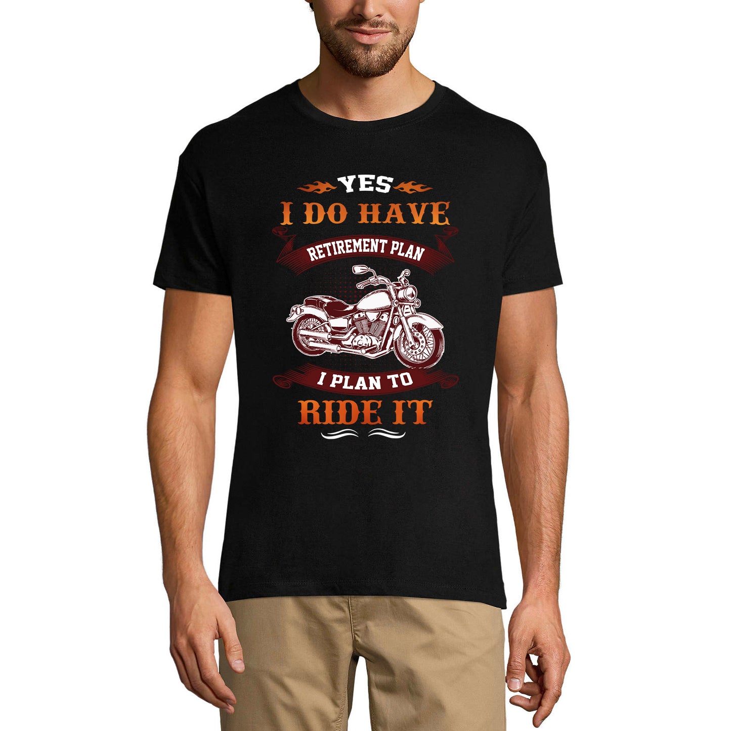 ULTRABASIC Men's Graphic T-Shirt Yes I Do Have a Retirement Plan I Plan To Ride It - Biker Tee Shirt