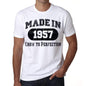Birthday Gift Made 1957 T-Shirt Gift T Shirt Mens Tee - S / White - T-Shirt