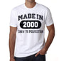 Birthday Gift Made 2000 T-Shirt Gift T Shirt Mens Tee - S / White - T-Shirt