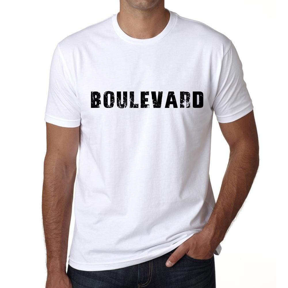 Boulevard Mens T Shirt White Birthday Gift 00552 - White / Xs - Casual