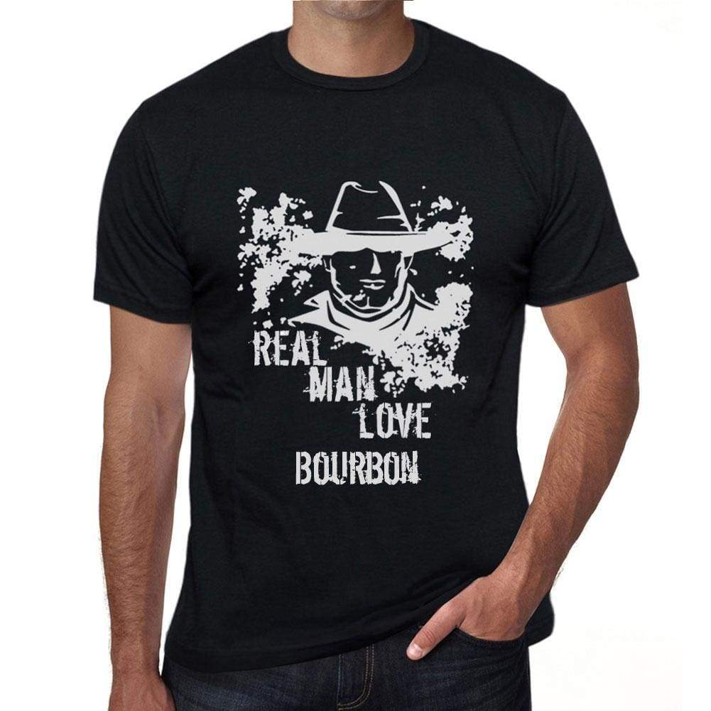 Bourbon Real Men Love Bourbon Mens T Shirt Black Birthday Gift 00538 - Black / Xs - Casual