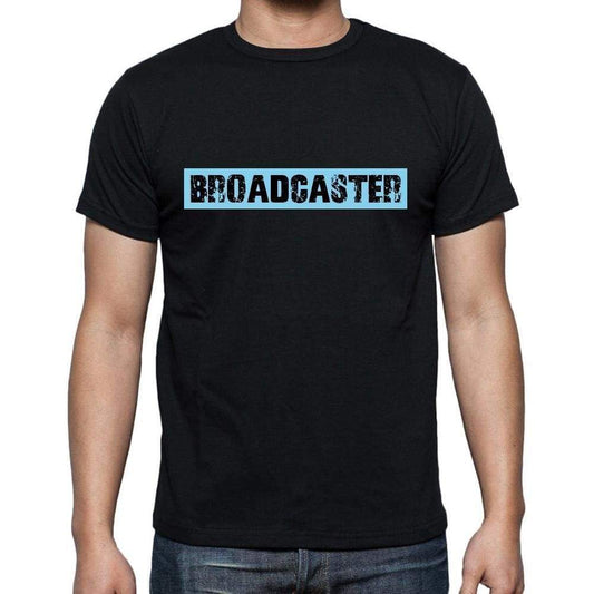 Broadcaster T Shirt Mens T-Shirt Occupation S Size Black Cotton - T-Shirt