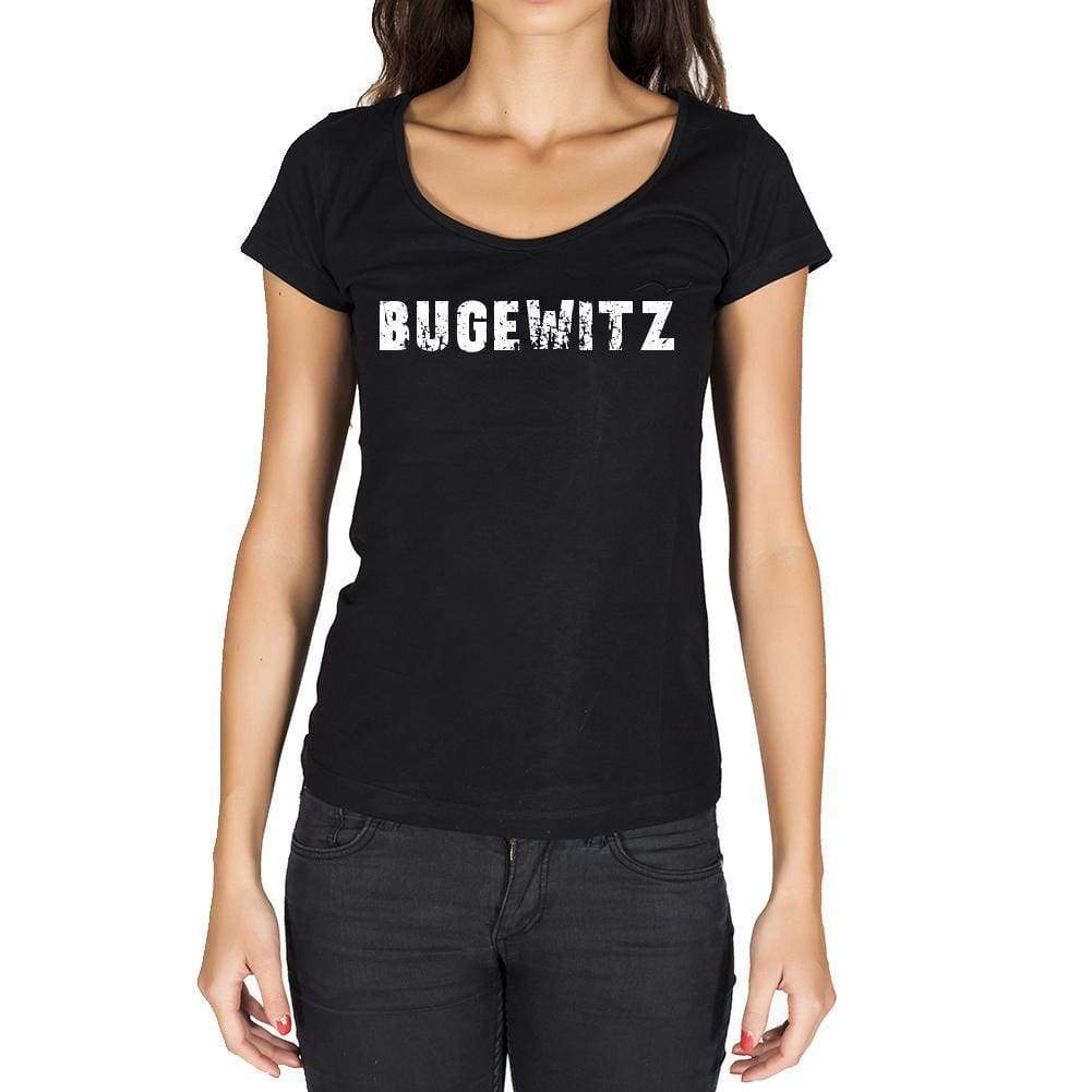 Bugewitz German Cities Black Womens Short Sleeve Round Neck T-Shirt 00002 - Casual