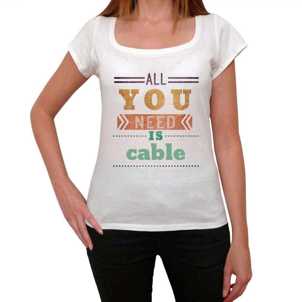 Cable Womens Short Sleeve Round Neck T-Shirt 00024 - Casual