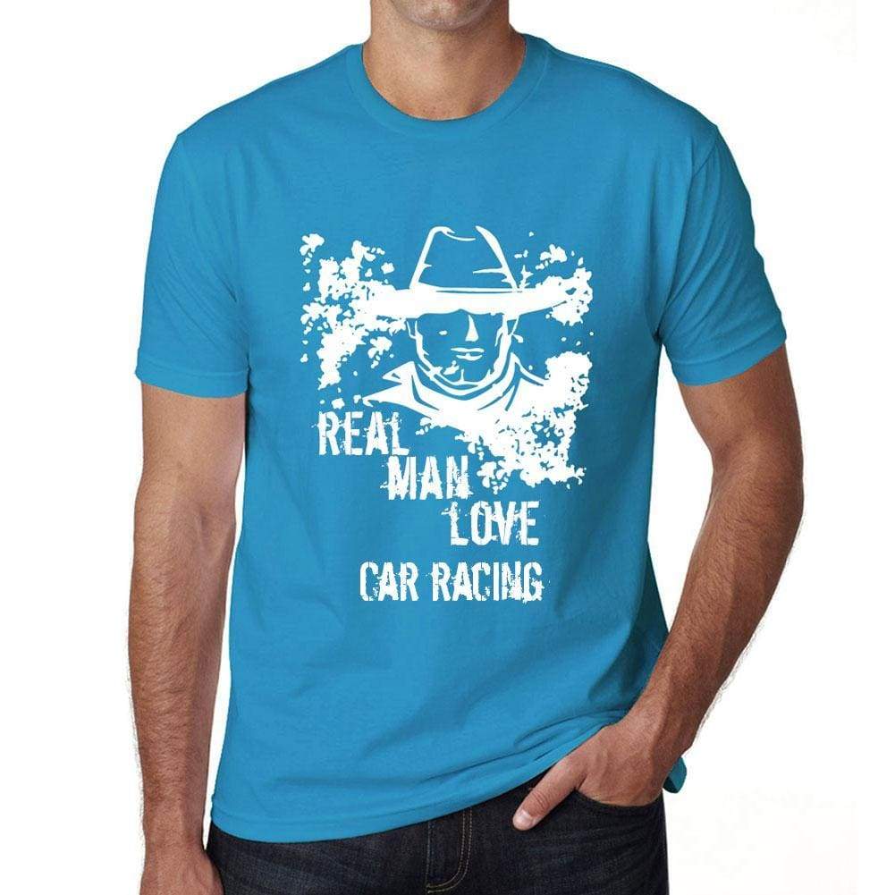 Car Racing Real Men Love Car Racing Mens T Shirt Blue Birthday Gift 00541 - Blue / Xs - Casual