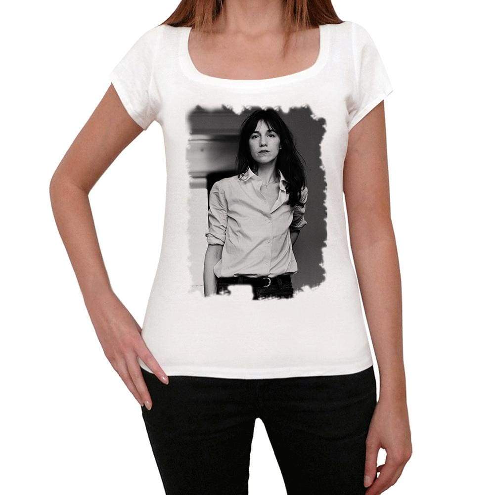 Charlotte Gainsbourg B Womens T Shirt White Birthday Gift 00514 - White / Xs - Casual