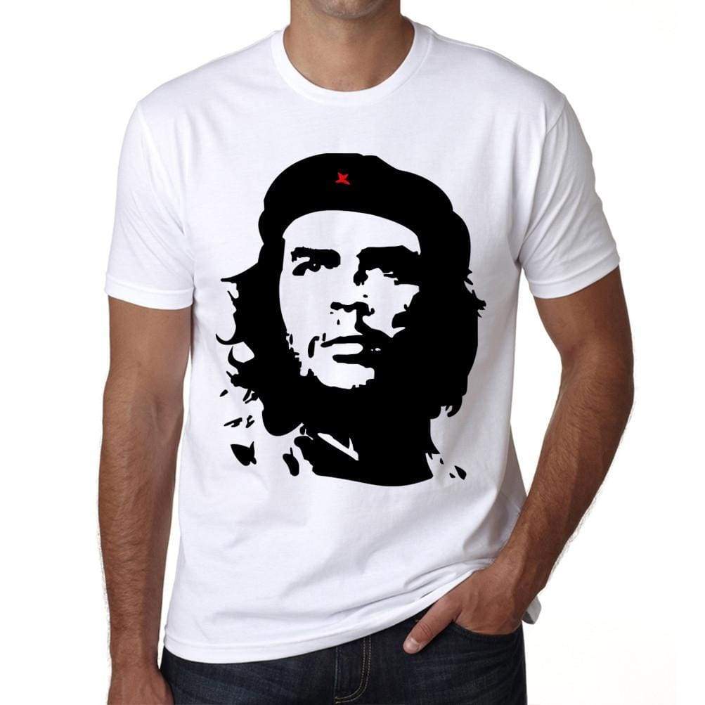 Che Guevara White, Old Celebrities, White, Men's Short Sleeve Round Neck T-shirt, gift t-shirt 00313 - Moreland