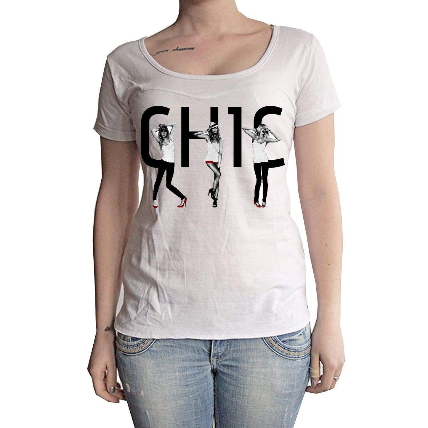 Chic Fashion Paris London New York Tokyo Womens T-Shirt Picture Celebrity 00038