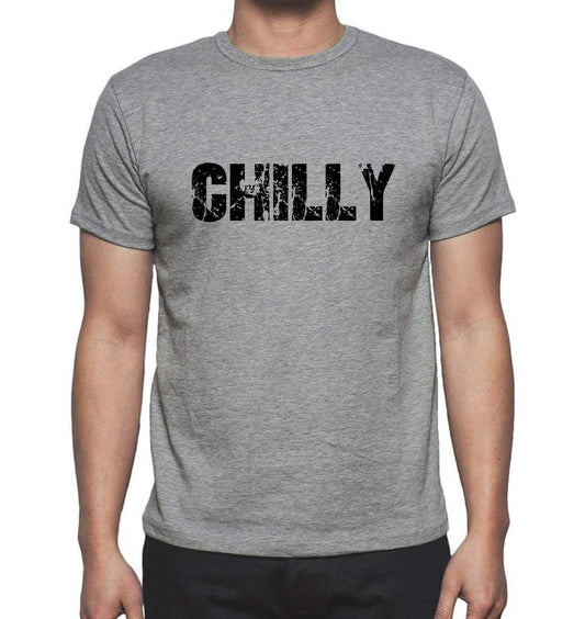 Chilly Grey Mens Short Sleeve Round Neck T-Shirt 00018 - Grey / S - Casual