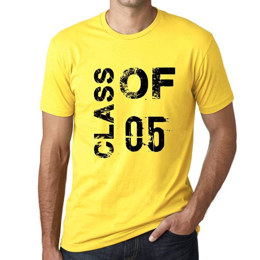 Class Of 05 Grunge Mens T-Shirt Yellow Birthday Gift 00484 - Yellow / Xs - Casual